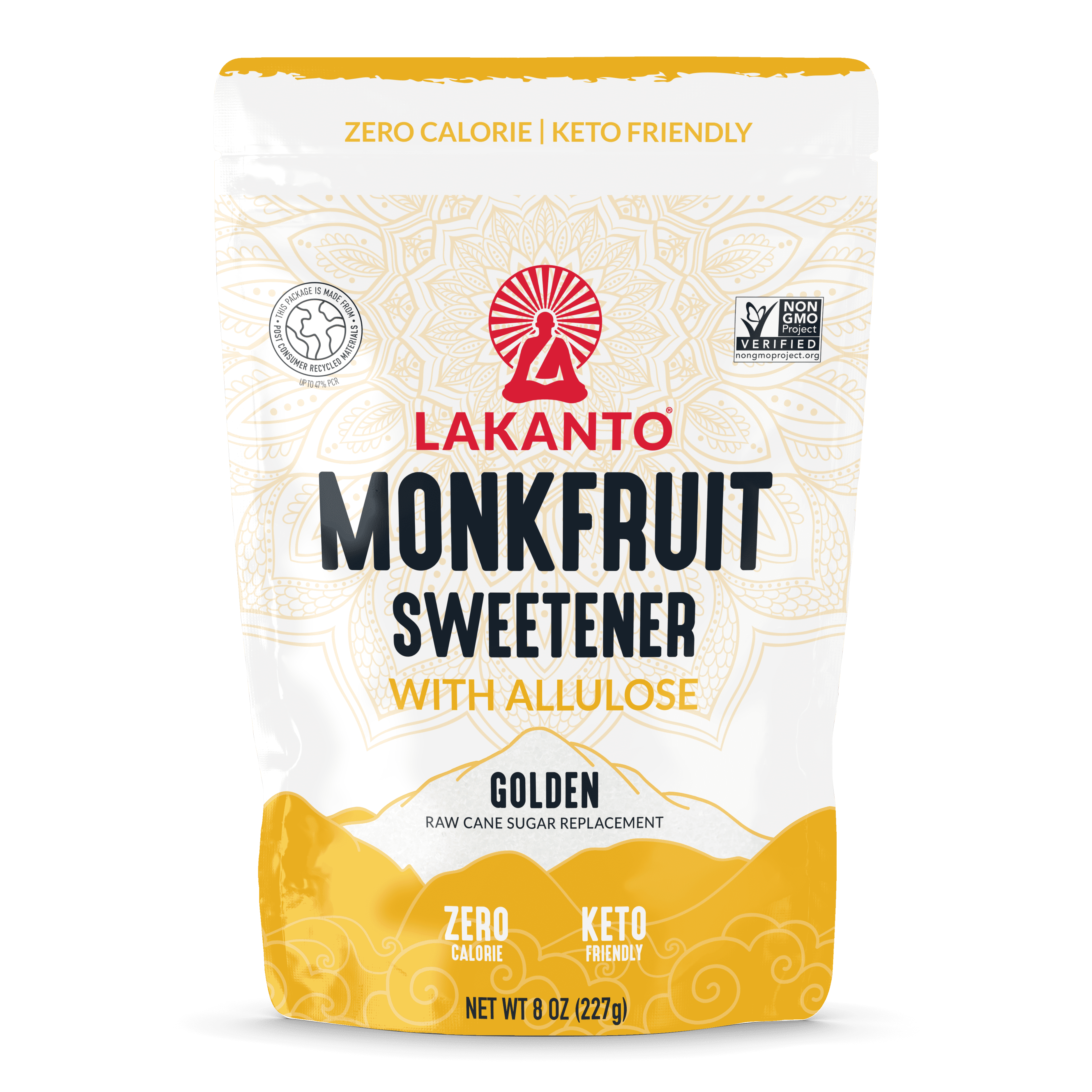 Lakanto Golden Monk Fruit Sweetener with Allulose Raw Cane Sugar