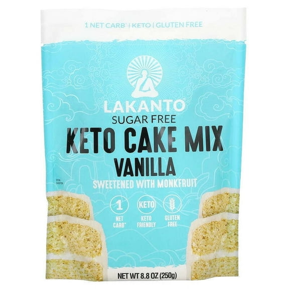 Lakanto, Keto Cake Mix, Vanilla, 8.8 oz Pack of 2