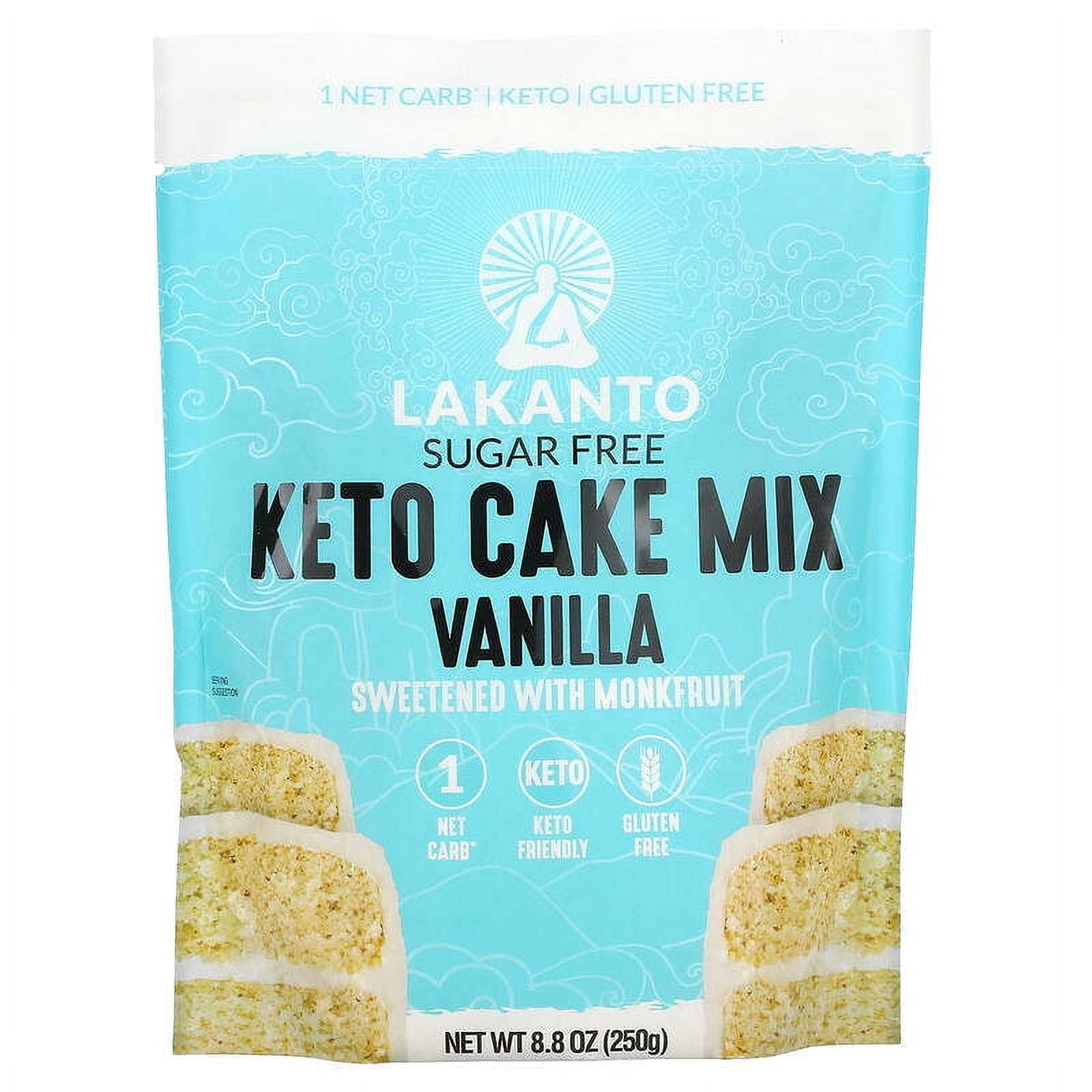Lakanto, Keto Cake Mix, Vanilla, 8.8 oz