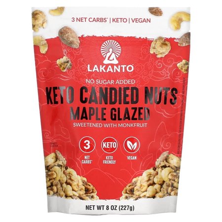 Lakanto, Keto Candied Nuts, Maple Glazed, 8 oz Pack of 4