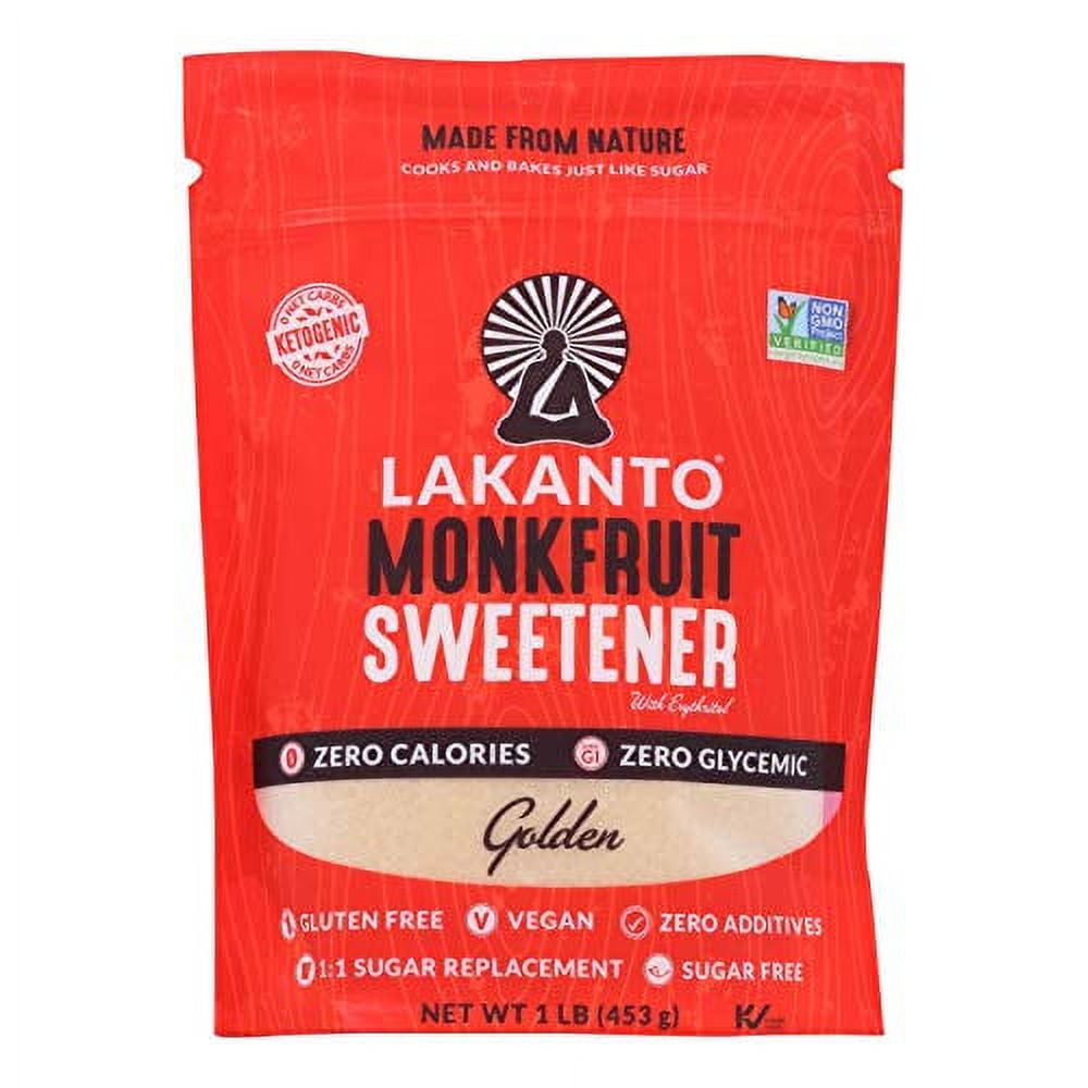 Lakanto Monk Fruit Sweetener 11 Raw Cane Sugar Substitute, Zero