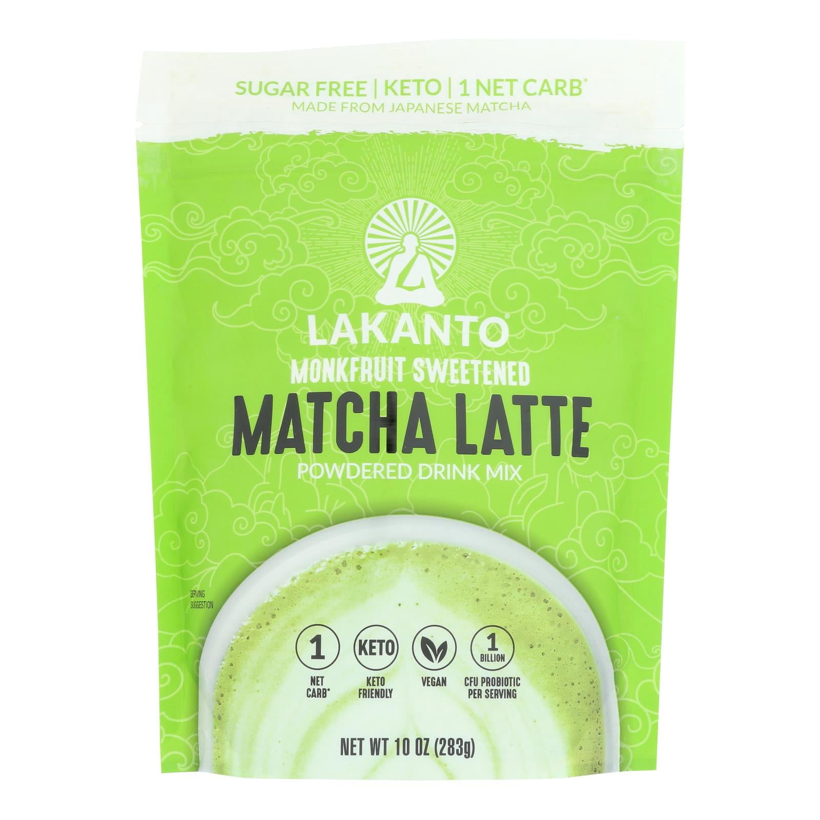 Lakanto Monkfruit Sweetened Matcha Latte - Case of 8 - 10 OZ