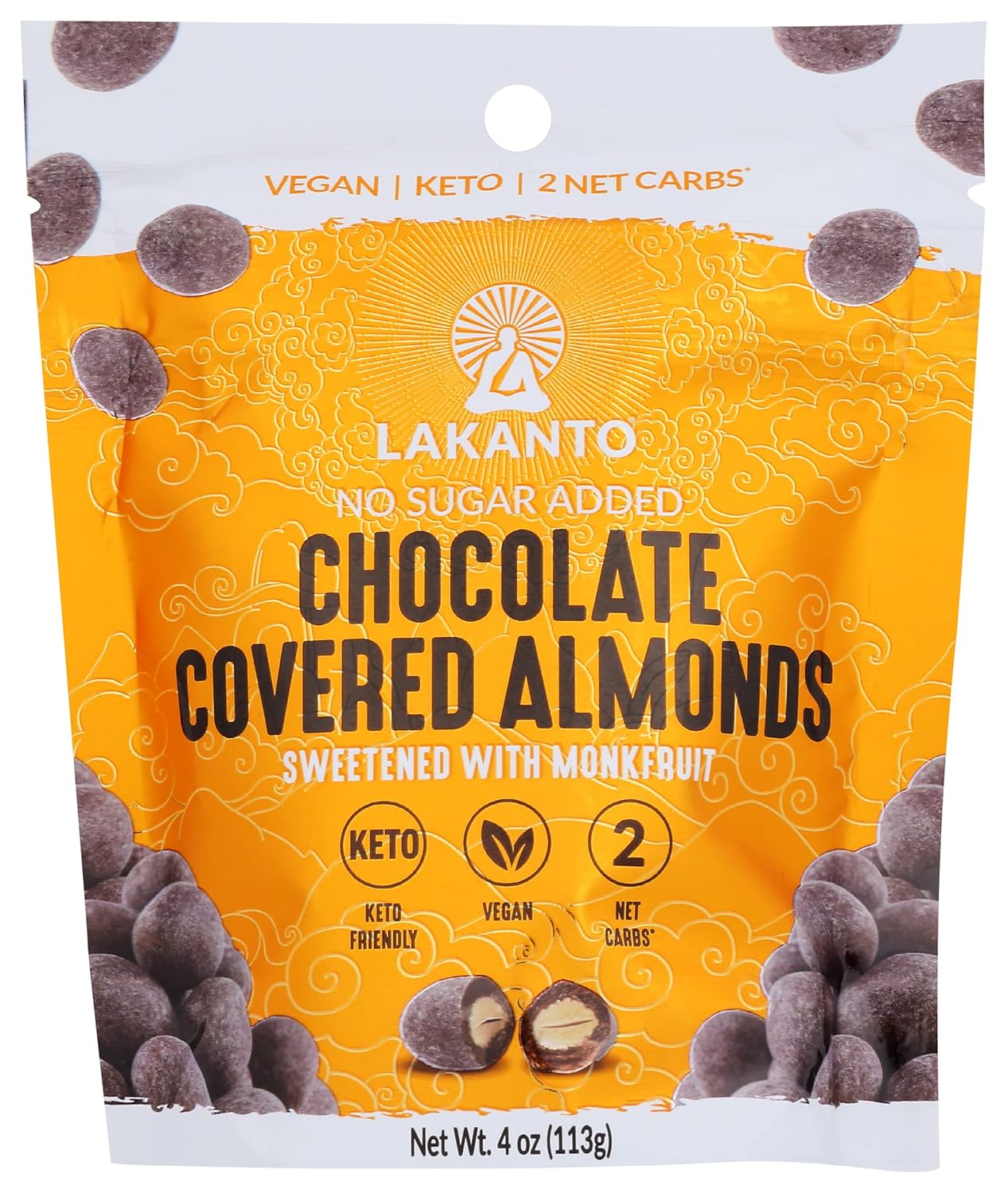 Lakanto No Sugar Added Chocolate Covered Almonds 4 oz
