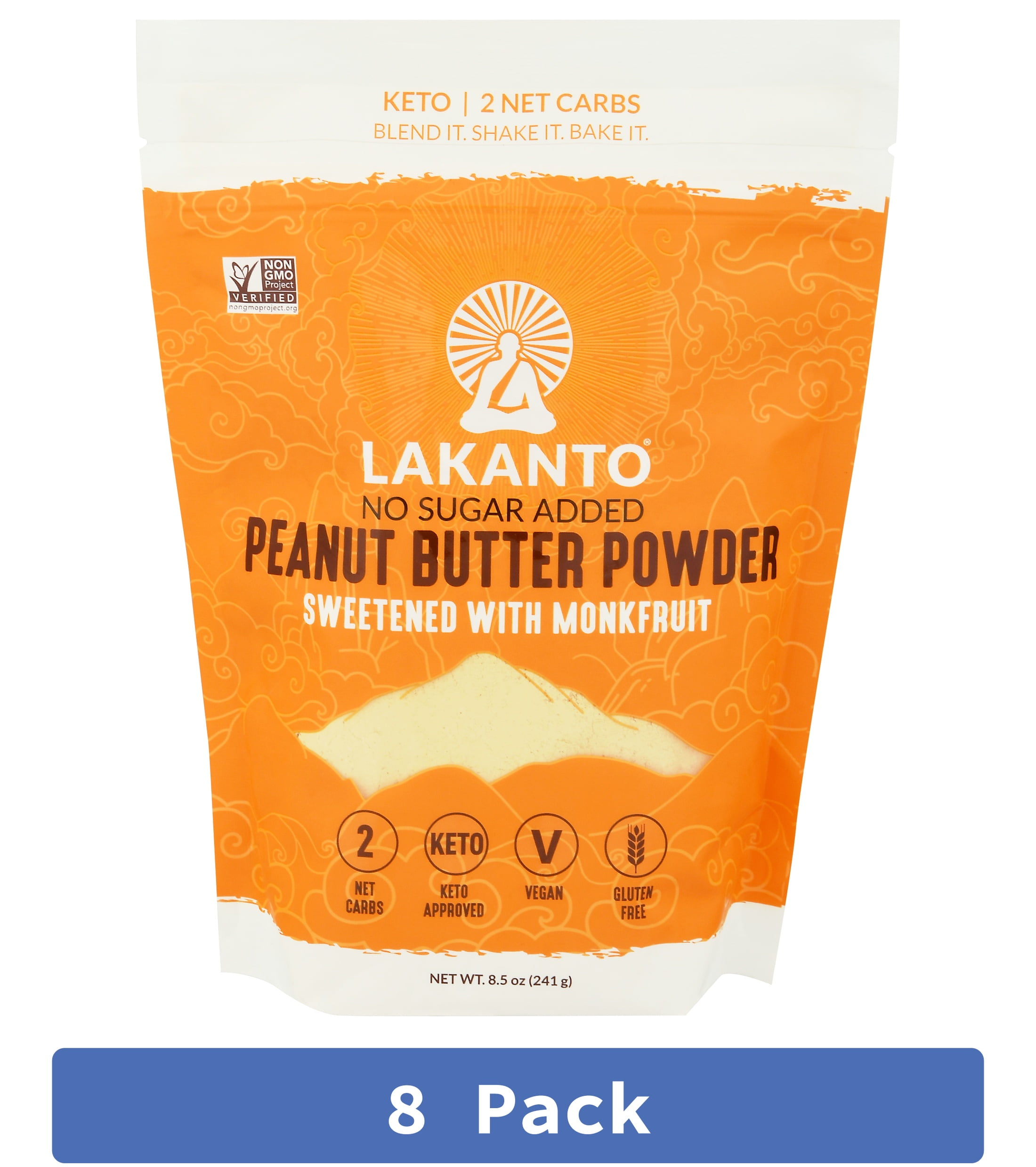 Lakanto Peanut Butter Powder 8.5 oz (Pack of 8)