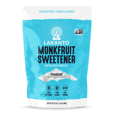 Lakanto Powdered Monk Fruit Sweetener - Powdered Sugar Substitute, Zero Calorie, Keto Diet Friendly, Zero Net Carbs, Zero Glycemic, Baking, Extract, Sugar Replacement (1.76 lbs)