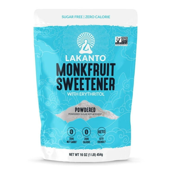 Lakanto Sugar Free Powdered Monk Fruit Sweetener, 1 lb