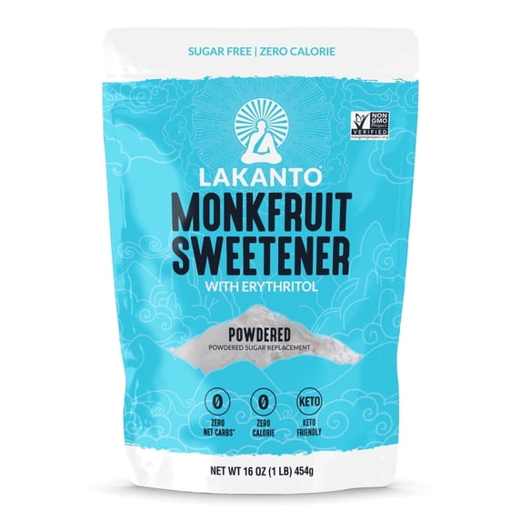 Lakanto Sugar Free Powdered Monk Fruit Sweetener, 1 lb