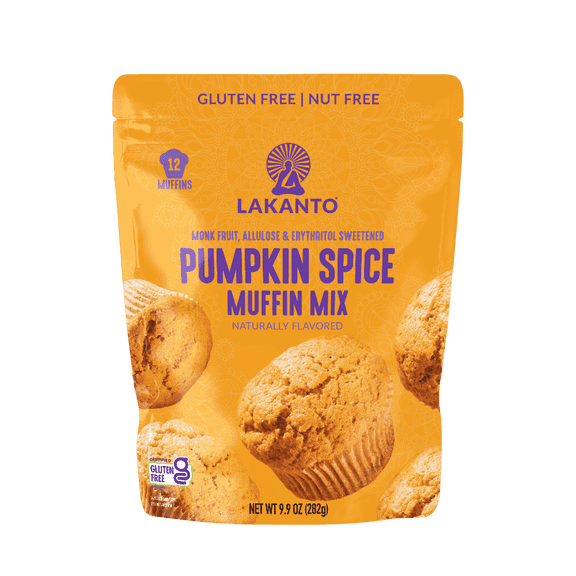 Lakanto Pumpkin Spice Muffin Mix - Sweetened with Monk Fruit and Allulose, Erythritol -8 Oz