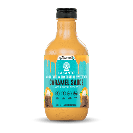 Lakanto Sugar-Free Caramel Sauce - Perfect Topping, 16 Fl Oz