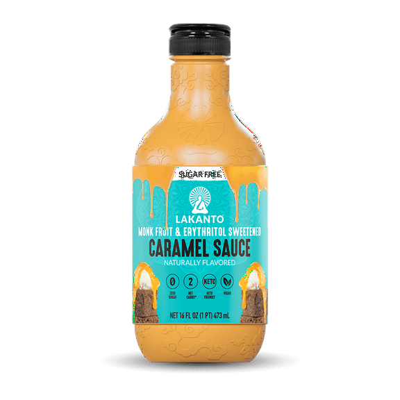 Lakanto Sugar-Free Caramel Sauce - Perfect Topping, 16 Fl Oz
