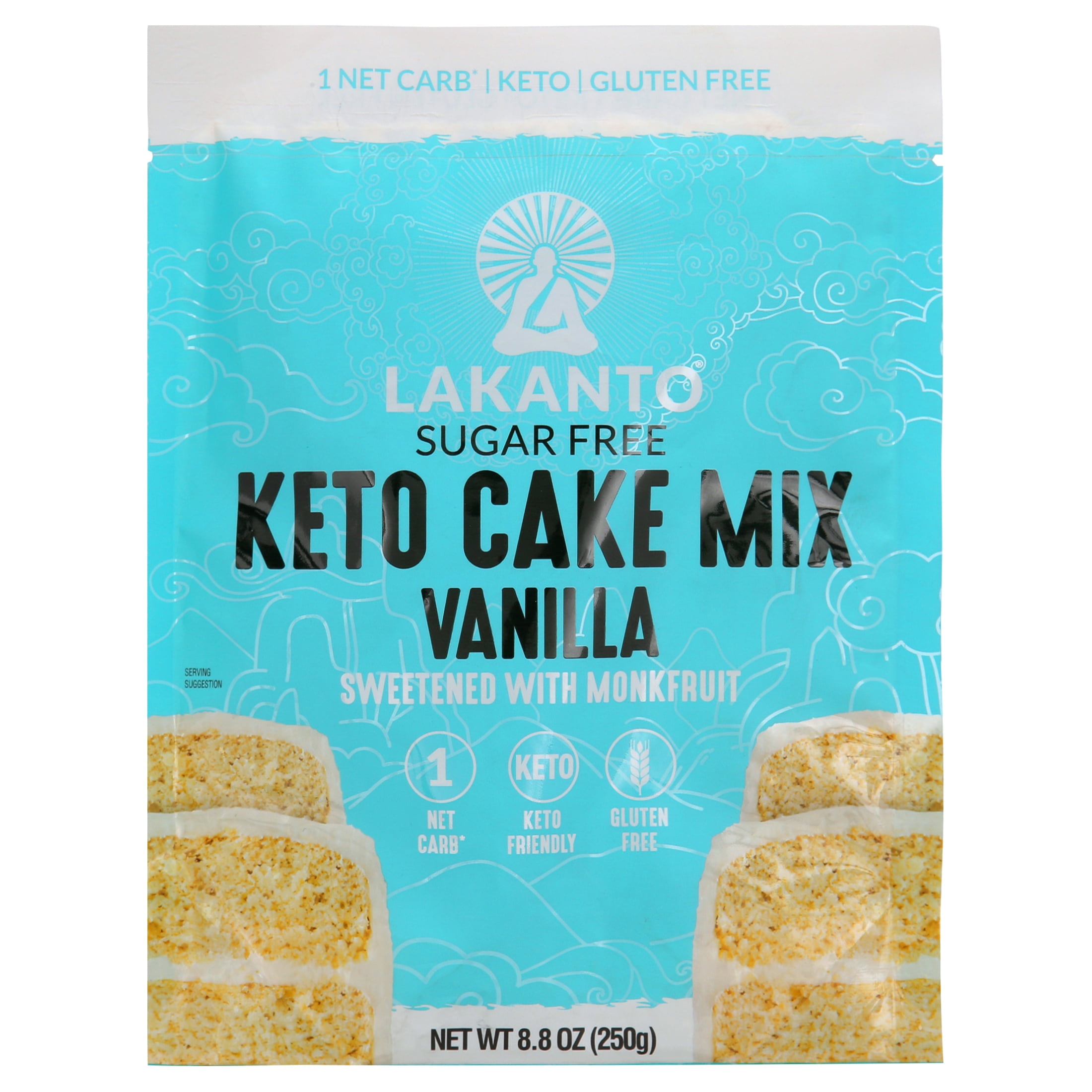 Lakanto Sugar Free Keto Cake Mix - Vanilla, Gluten Free, 1 Net Carb