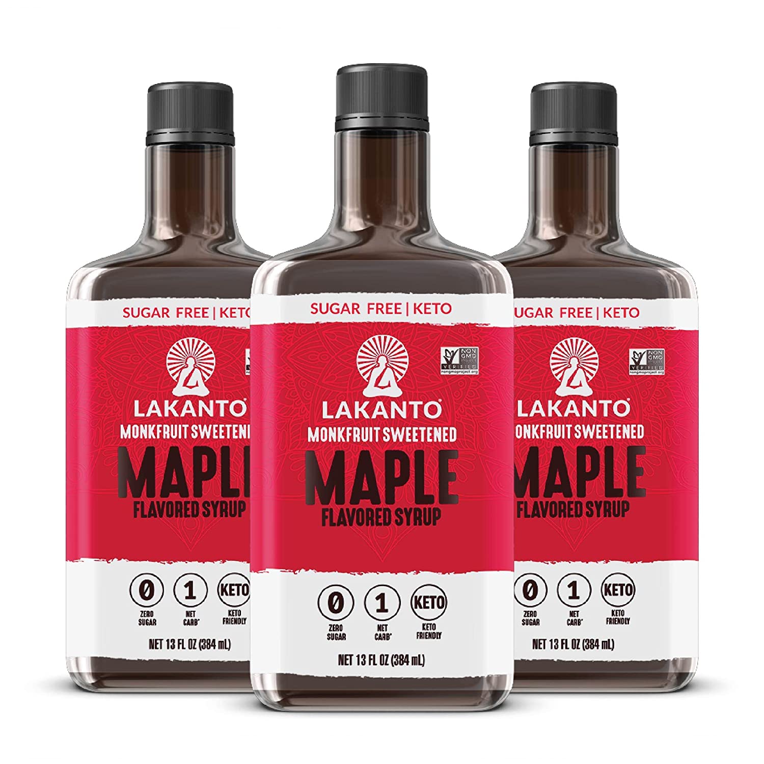 Lakanto Sugar Free Maple Syrup Monk Fruit Sweetener, Keto Diet