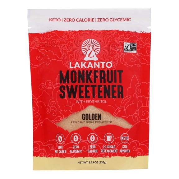 Lakanto - Sweetener Golden Monkfruit Sugar-Free - Case of 10 - 8.29 Ounces