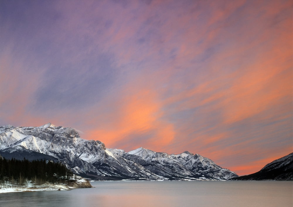Lake Abraham Kooteny Plains Alberta Canada Canvas Art - Darwin Wiggett Design Pics (32 x 22)