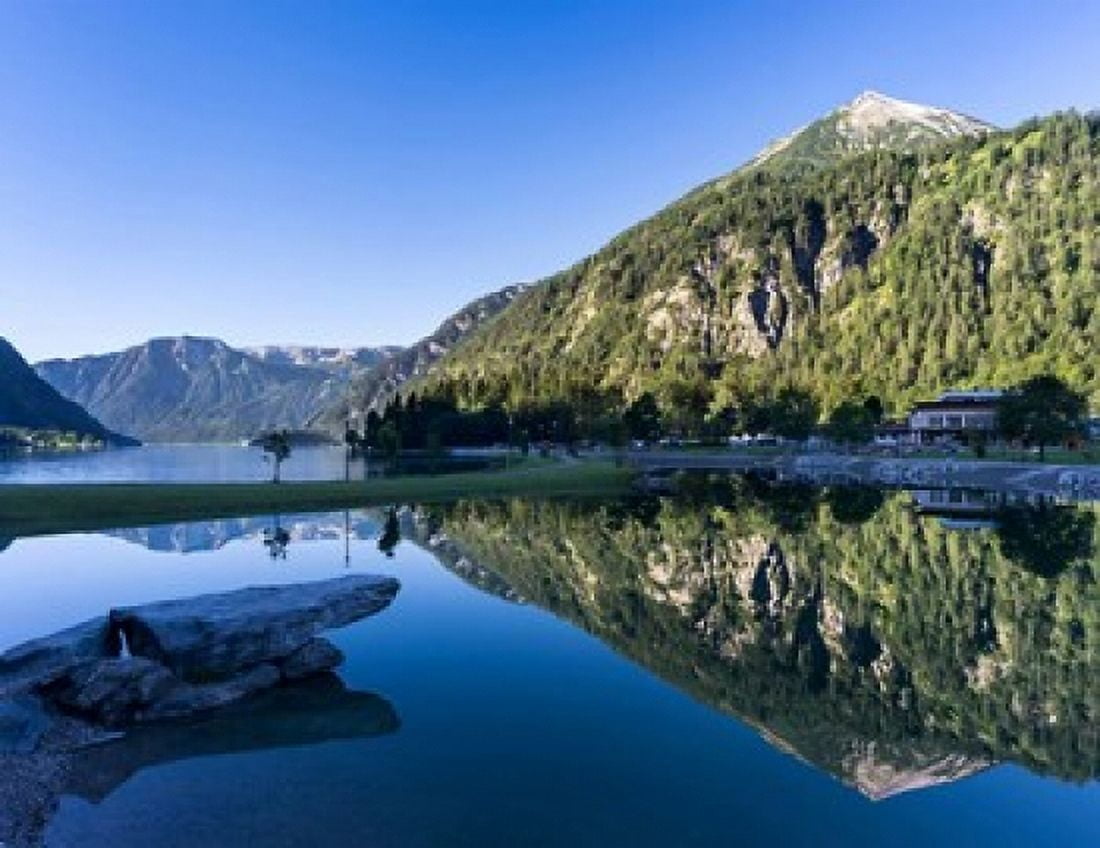 Lake Achensee Tyrol Austria Canvas Art - Martin Zwick DanitaDelimont (36 x 28)