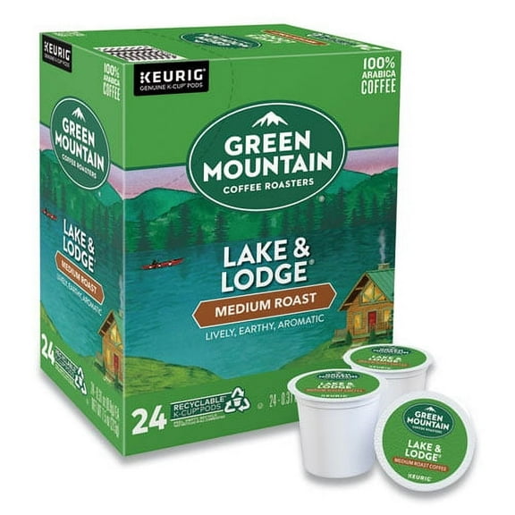 "Lake And Lodge Coffee K-Cups, Medium Roast, 24/box | Bundle of 2 Boxes"