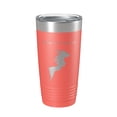 thumbnail image 1 of Lake Arlington Map Tumbler Travel Mug Insulated Laser Engraved Coffee Cup Texas 20 oz Coral, 1 of 1