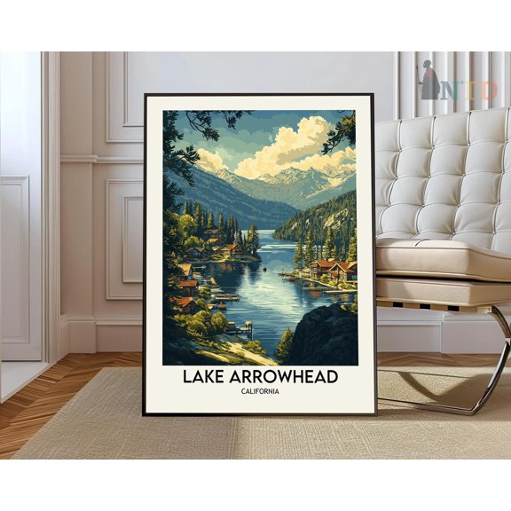 Lake Arrowhead California Poster, Unframed Paper Poster 8x10in