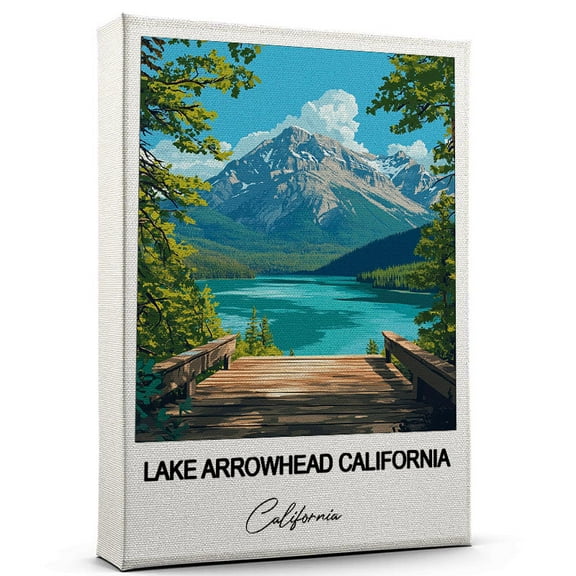Lake Arrowhead California Travel Wall Canvas  Elegant and Cultural Art Print California Canvas Print  Ideal Gift for Travel Lovers
