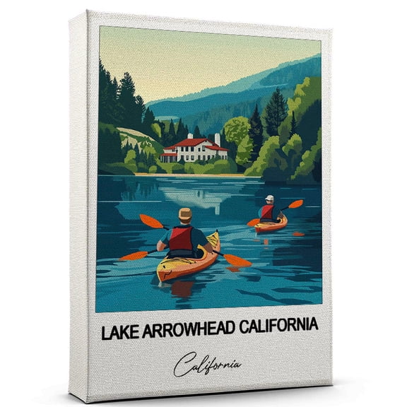 Lake Arrowhead California Travel Wall Decor  Scenic Travel Canvas Print of California Canvas  Beautiful Gift for Home, Office, or Living Space
