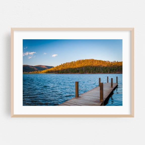 Lake Arrowhead - Luray Virginia Photography Lake Landscape Nature Scenic Autumn Water Oak Framed Wall Art Print 5 x 7 inches