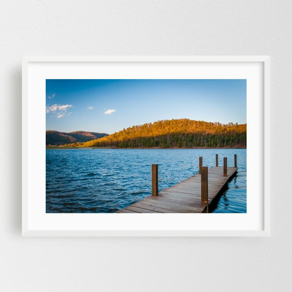 Lake Arrowhead - Luray Virginia Photography White Framed Wall Art Print 12 x 18 inches