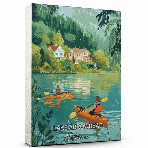 Lake Arrowhead Travel Global Destination Canvas  California Canvas  Celebrate Your Favorite Destination  A Sophisticated Touch to Any Room
