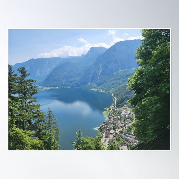 Lake At Hallstatt Poster Wall Art, Modern Wall Decor, 16x24 UNFRAMED