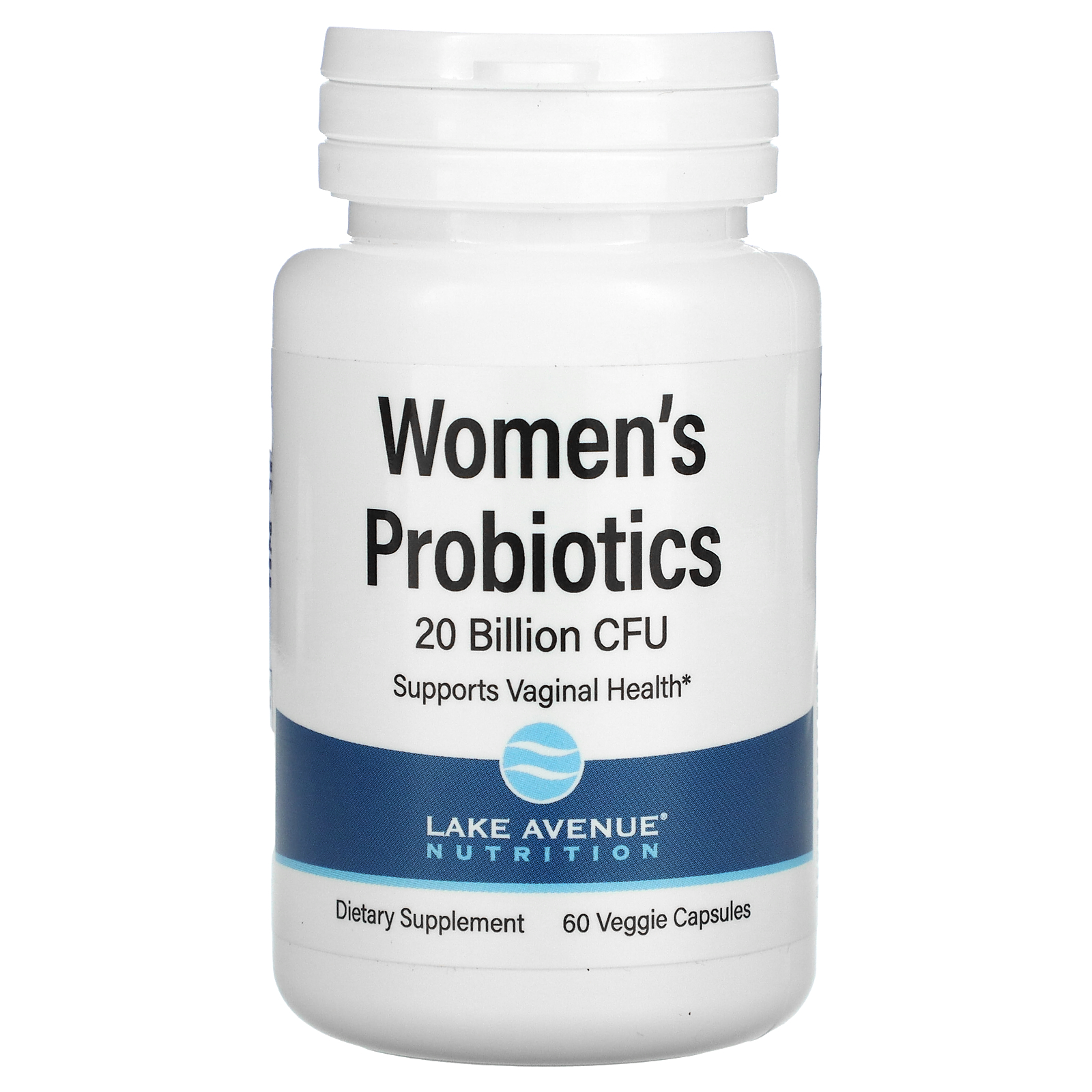 Lake Avenue Nutrition Women's Probiotics, 20 Billion, 60 Veggie Capsules