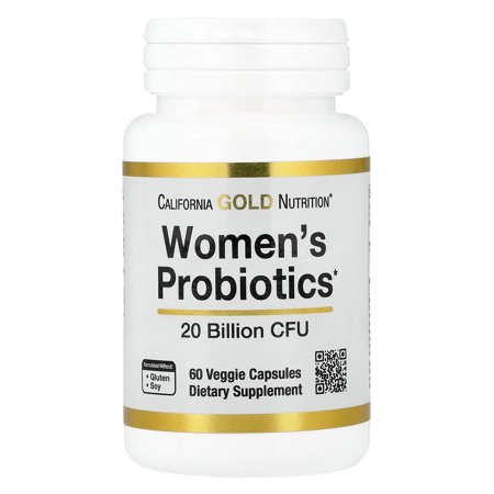 California Gold Nutrition Women's Probiotics with Probiotic Bacteria Blend, Bifidobacterium lactis, Lactobacillus acidophilus, and Lactobacillus rhamnosus, 20 Billion CFU, 60 Veggie Capsules