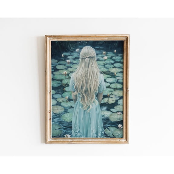 The Lake,Baroque Wall Art,Goth Moody Dark Academia Decor,Renaissance Art Posters,Dark Moody Antique Art,Dark Decor Aesthetic,Dark Cottagecore, 8x12 UNFRAMED