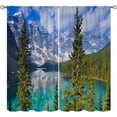 thumbnail image 1 of Lake Blackout Curtains Home Decor,Landscape Mountains Forest Lake Rod Pocket Thermal Insulated Drapes Darkening Window Curtain for Girls Boy Bedroom Living Room 42 x 63 Inch, 1 of 6