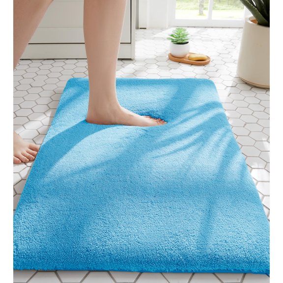Lake Blue 2' x 3' (36x24) Memory Foam Bath Rug
