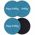 thumbnail image 1 of Lake Blue Birthday Coasters Set of 4, Absorbent Coasters for Drinks, Colorful Confetti Ribbons Polka Dots Classroom Coaster for Desk Coffee Table Protection, Home Decor House Warming Gifts 4", 1 of 8