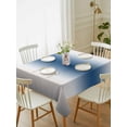 thumbnail image 1 of Lake Blue Grey White Tablecloth Rectangle Table Cloth 52x70, Waterproof Tablecloth Outdoor Table Cloth, Farmhouse Ombre Color Modern Washable Table Cover for Kitchen Dinning Party, 1 of 8