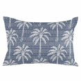 thumbnail image 1 of Lake Blue Palm Tree Throw Pillow Cover 24 x 36 Inch Decorative Pillow Cover Summer Botanical Tropical Tree Lumbar Pillowcase Seasonal Rectangle Cushion Case for Couch Sofa Bed Living Room, 1 of 9