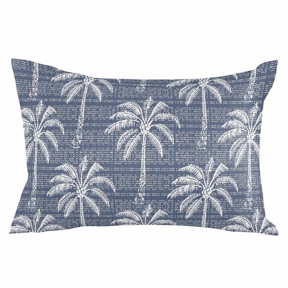 Lake Blue Palm Tree Throw Pillow Cover 24 x 36 Inch Decorative Pillow Cover Summer Botanical Tropical Tree Lumbar Pillowcase Seasonal Rectangle Cushion Case for Couch Sofa Bed Living Room