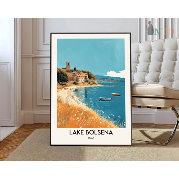 Lake Bolsena Print, Lake Bolsena Wall Art, Lake Bolsena Poster, Lake Bolsena Photo, Lake Bolsena Poster Print, Lake Bolsena Italy Poster Wall Art, Modern Wall Decor, 8x12 UNFRAMED