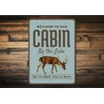 thumbnail image 1 of Lake Cabin Welcome Novelty Sign, Metal Wall Decor - 10x14 inches, 1 of 4