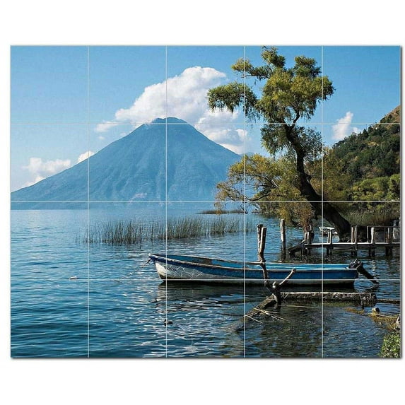 Lake Ceramic Tile Mural Kitchen Backsplash Bathroom Shower, 400695-M54