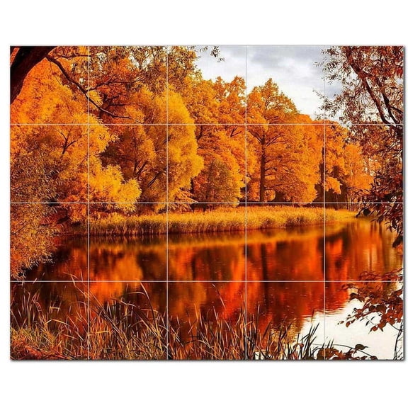 Lake Ceramic Tile Mural Kitchen Backsplash Bathroom Shower, 400697-S54