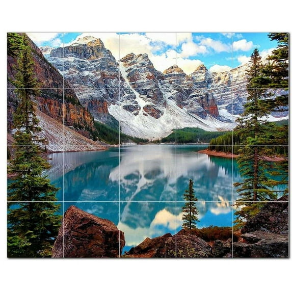 Lake Ceramic Tile Mural Kitchen Backsplash Bathroom Shower, 400723-L54