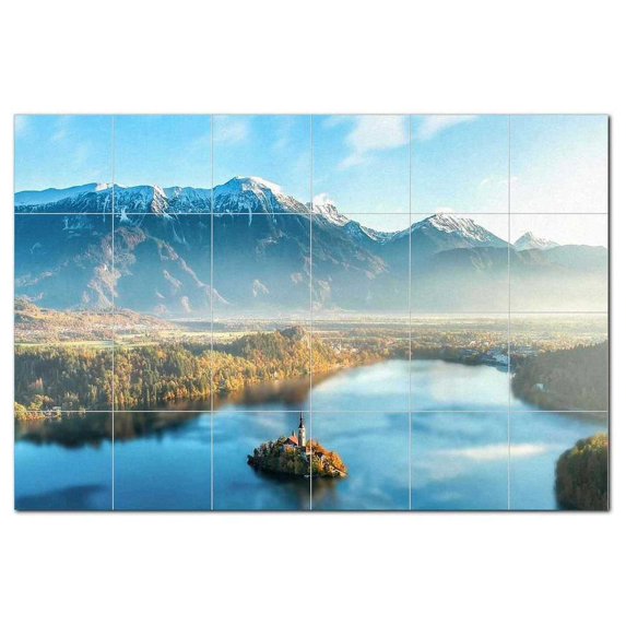 Lake Ceramic Tile Mural Kitchen Backsplash Bathroom Shower, 400734-S64