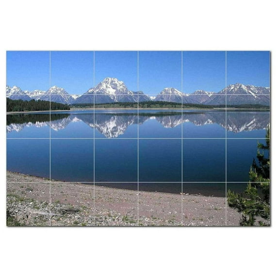 Lake Ceramic Tile Mural Kitchen Backsplash Bathroom Shower, 400749-M64