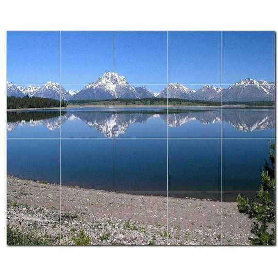 Lake Ceramic Tile Mural Kitchen Backsplash Bathroom Shower, 400749-XL54