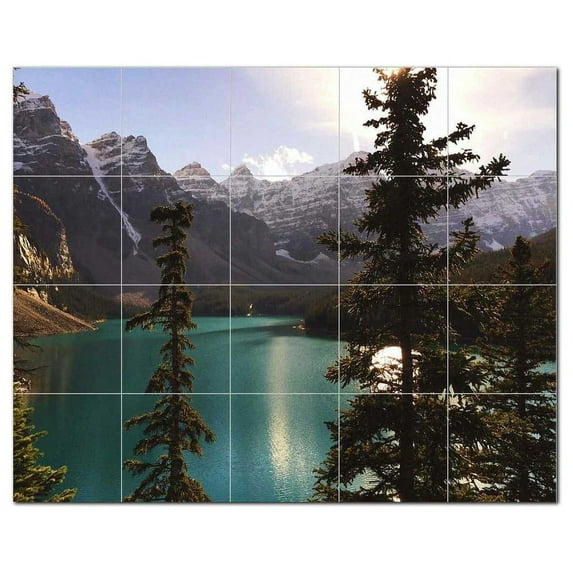 Lake Ceramic Tile Mural Kitchen Backsplash Bathroom Shower, 400754-L54