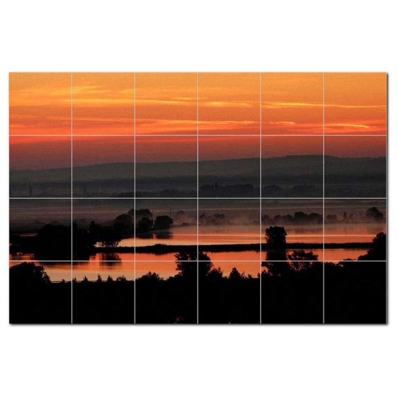 Lake Ceramic Tile Mural Kitchen Backsplash Bathroom Shower, 400769-L64