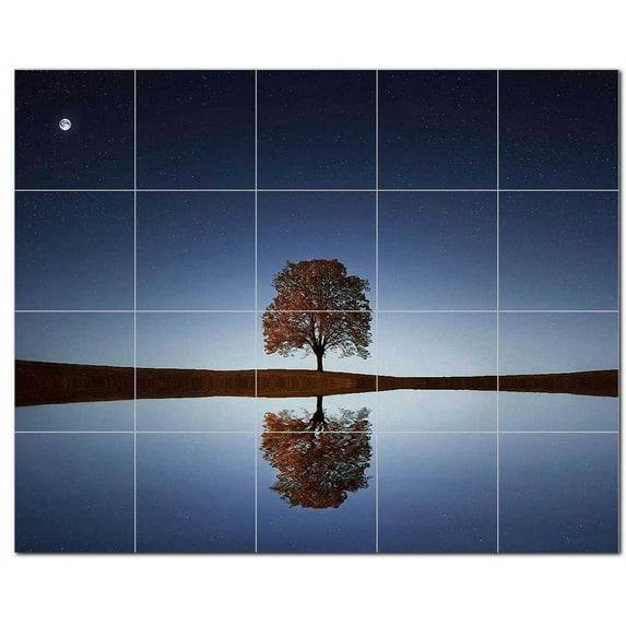 Lake Ceramic Tile Mural Kitchen Backsplash Bathroom Shower, 400775-M54