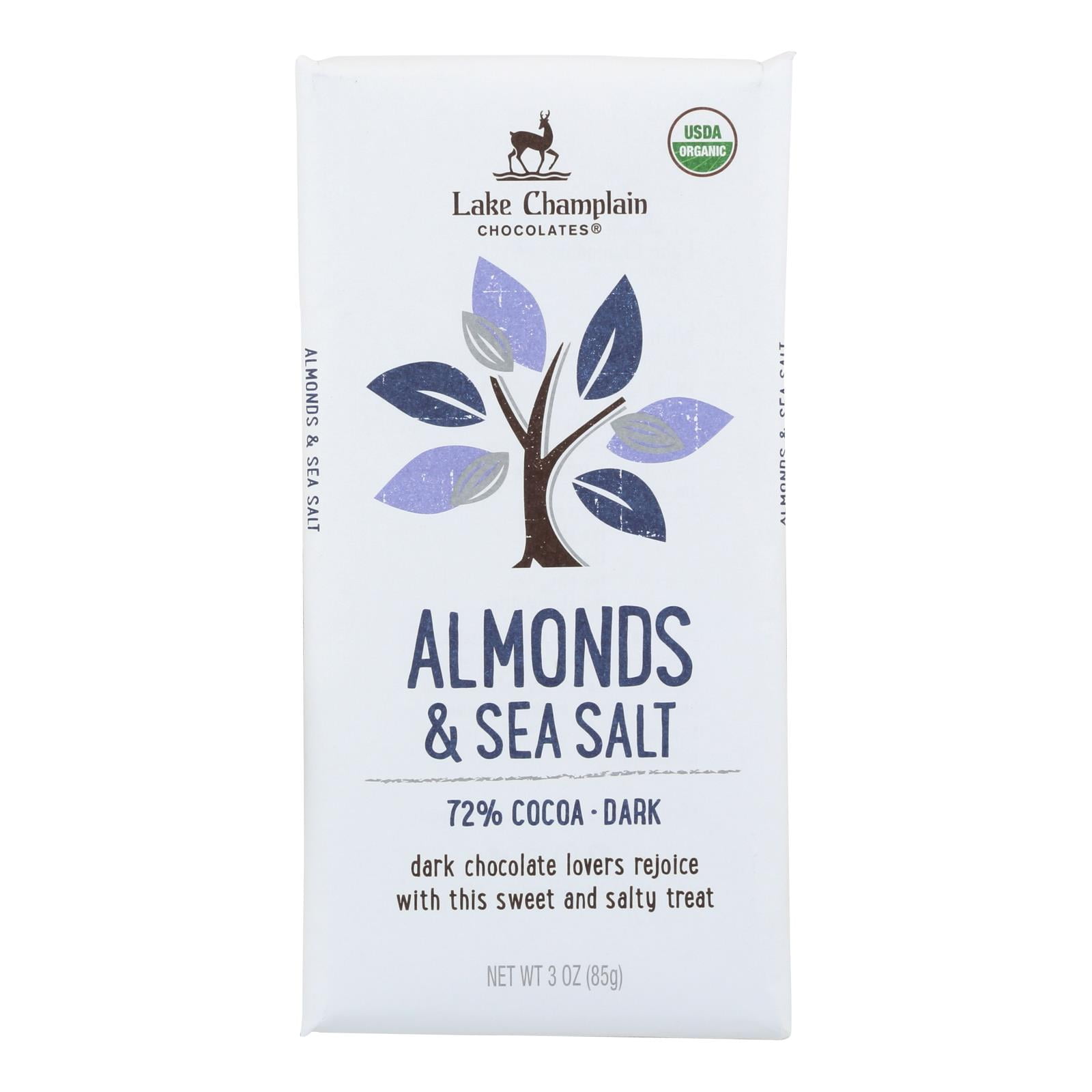 Lake Champlain Chocolates Chocolate Bar Almonds & Sea Salt. 72