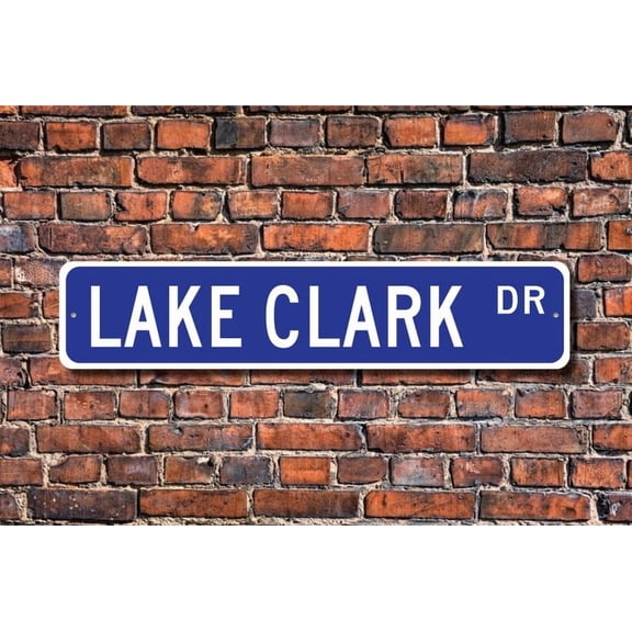 Lake Clark Lake Clark sign Lake Clark gift Lake Clark visitor lake lover Alaska lake Metal Aluminum Sign - Size: 16 x 4 Inches